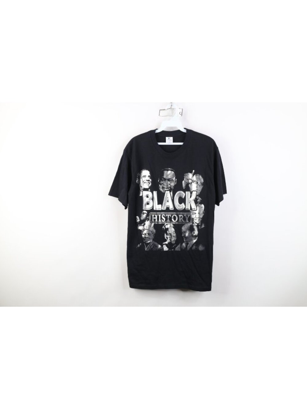 Deadstock Vtg Y2K Mens M Black History Obama MLK Jr Malcolm X Mandela T-Shirt